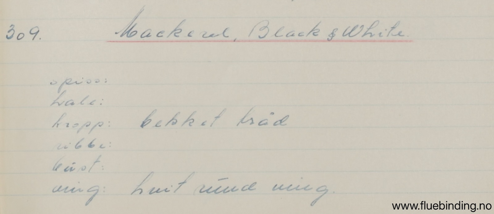 Mackerel Black White