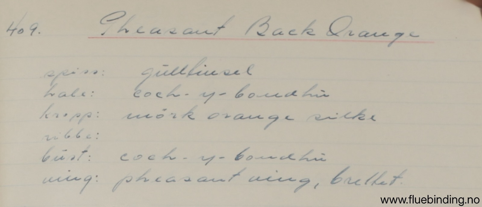 Pheasant Back Orange