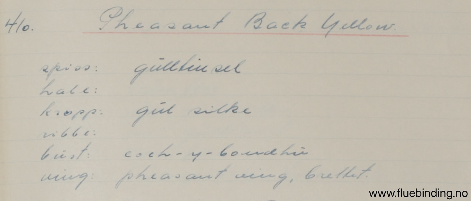 Pheasant Back Yellow