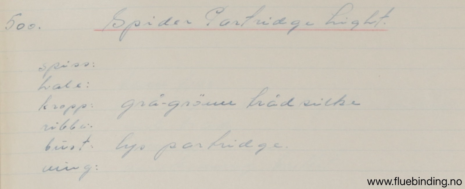 Spider Partridge Light